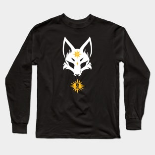 Japanese Kitsune Fox Mask Natsu Summer Long Sleeve T-Shirt